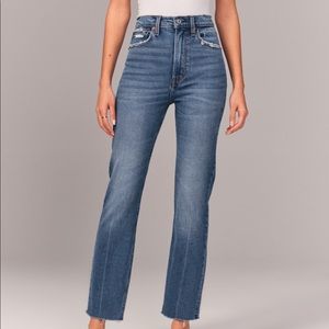 Abercrombie and Fitch High Rise Straight Leg Jean